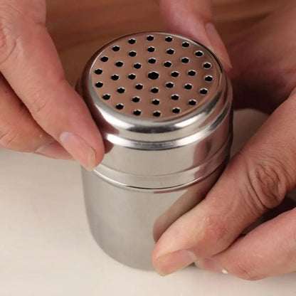 Multi-Purpose Stainless Steel Seasoning Jar – Salt Sugar Bottle with Rotating Cover Spice Pepper Shaker