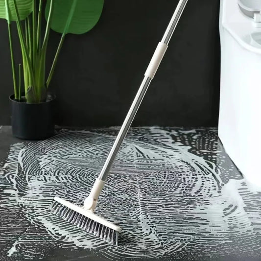 Bathroom Floor Brush with Long Handle – Hard Bristle Scrub Brush for Tub, Tile & Hotel Cleaning