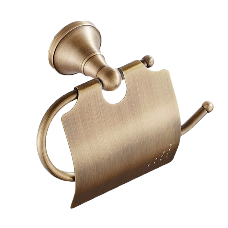 Luxury Solid Brass Bathroom Accessories Set, Antique Brass Towel Bar, Paper Holder, Towel Ring & Robe Hook