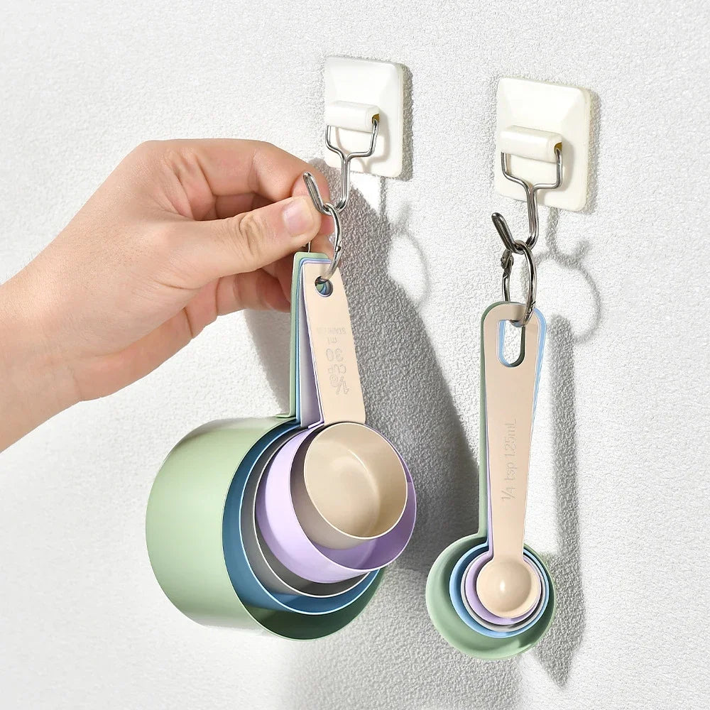 Stainless Steel Measuring Cup and Spoon Set with Handle – Accurate Scale Kitchen Tools for Baking and Cooking