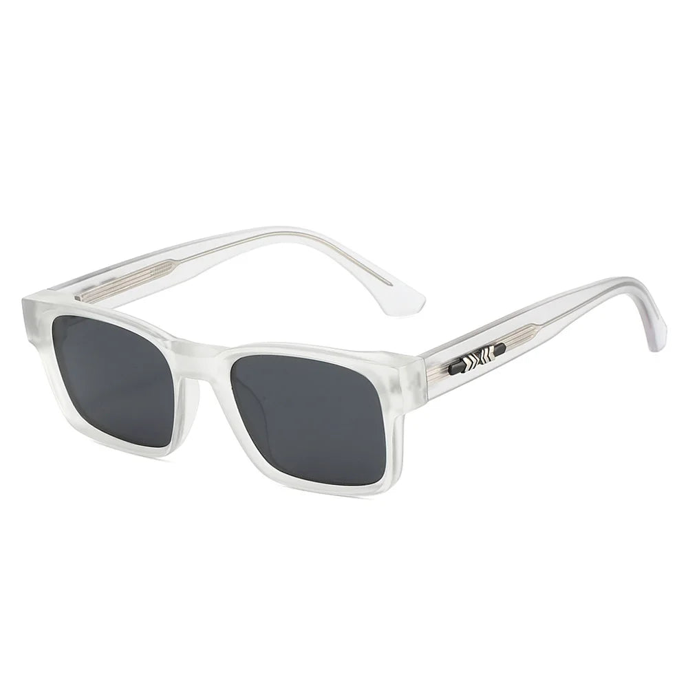 Square Polarized Sunglasses for Men and Women with Metal Core Frame, UV400 Protection, Unisex Fashion Eyewear for Travel, Driving, and Outdoor Activities