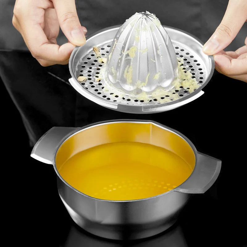 304 Stainless Steel Manual Fruit Juicer – Portable Lemon & Orange Hand Press Juicer for Kitchen