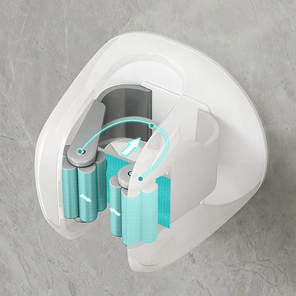 Self-Adhesive Roller Mop Hooks – Wall-Mounted Broom & Cleaning Tool Organizer Rack for Bathroom & Home