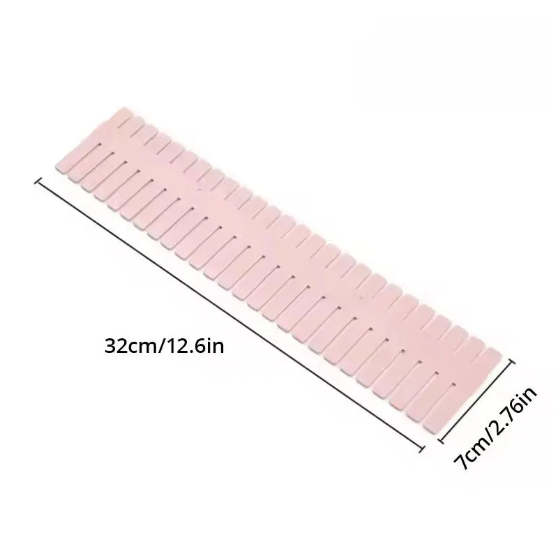 4Pcs Adjustable Drawer Dividers, Household Storage Cabinet Organizer for Underwear, Socks, Sundries & Desk Drawers