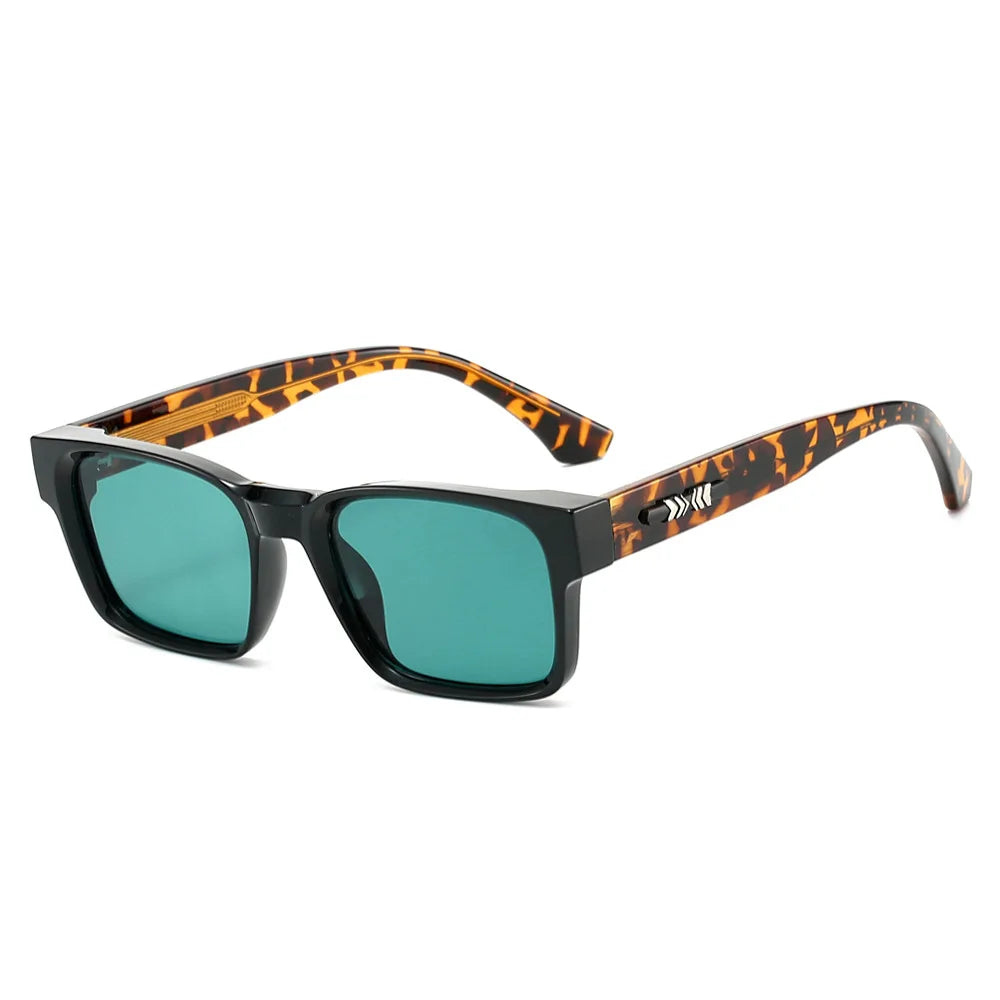 Square Polarized Sunglasses for Men and Women with Metal Core Frame, UV400 Protection, Unisex Fashion Eyewear for Travel, Driving, and Outdoor Activities