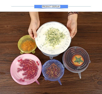 Silicone Stretch Lid – Reusable Food Cover Sealed Bowl Storage Kitchen Accessory