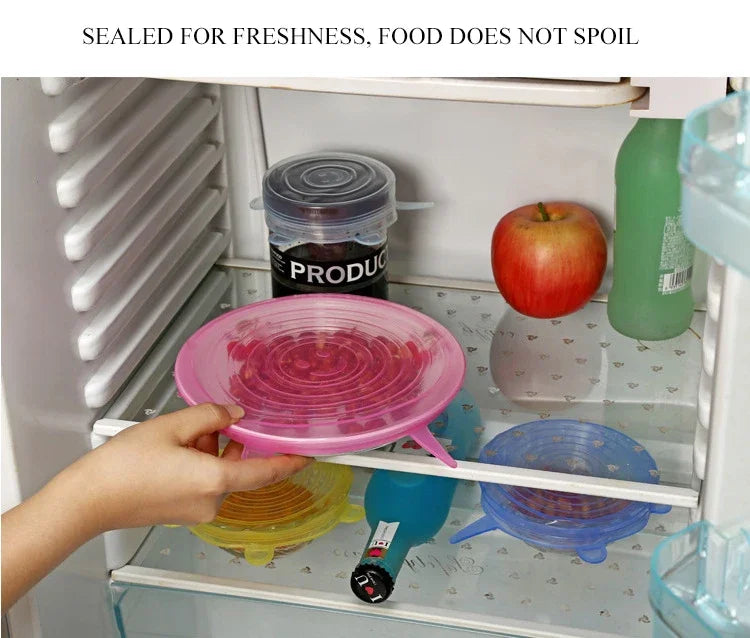 Silicone Stretch Lid – Reusable Food Cover Sealed Bowl Storage Kitchen Accessory