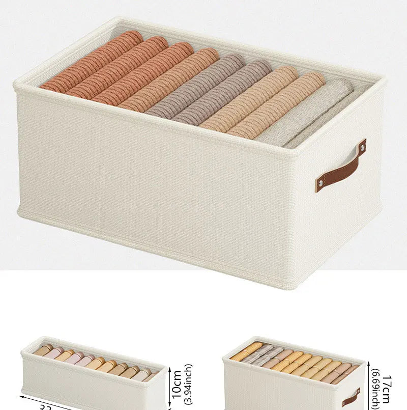 Oxford Fabric Storage Basket – Uncovered Clothing & Toy Organizer Box for Bedroom & Cabinet