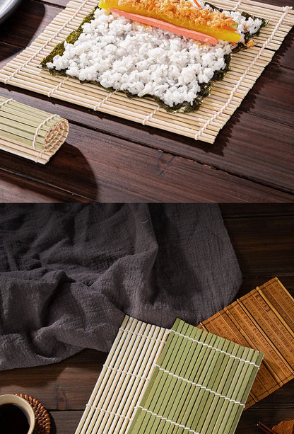 DIY Bamboo Sushi Maker Rolling Mat – Sushi Tools Rice Roller Hand Maker Kitchen Gadget