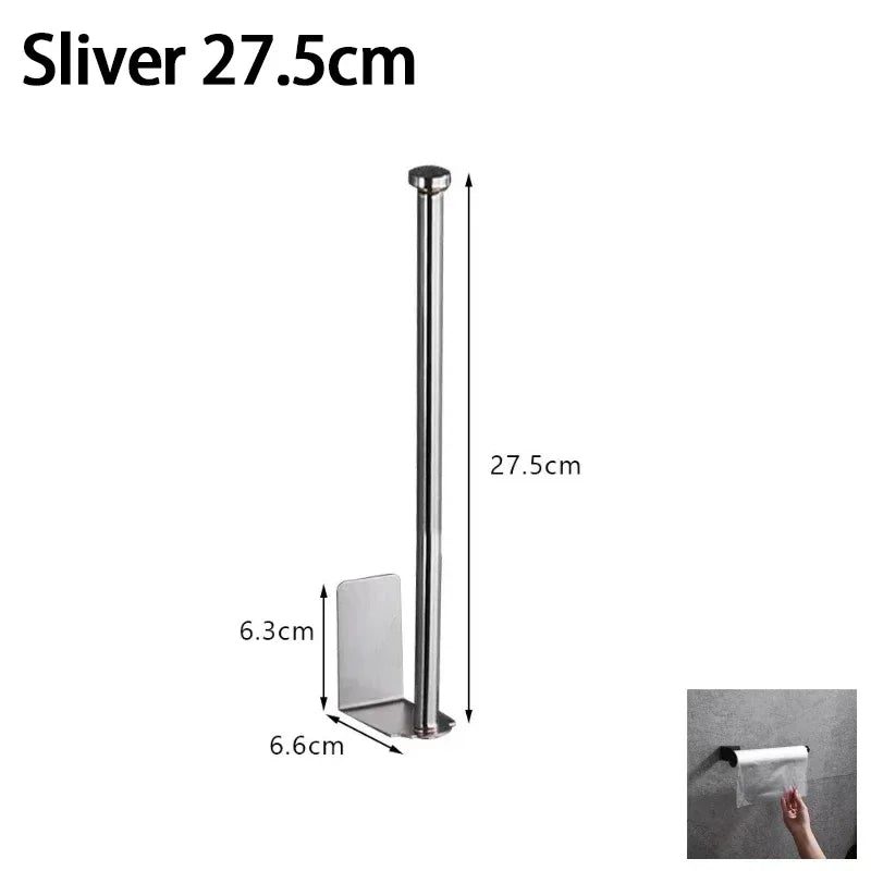 Stainless Steel Kitchen Towel Holder – Under Sink Paper Towel Holder & Storage Rack Organizer