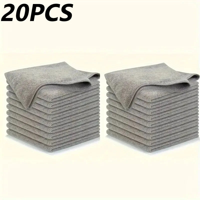 Thickened Microfiber Cleaning Cloths – Lint-Free Reusable Absorbent Towels for Car Windows and Household Cleaning