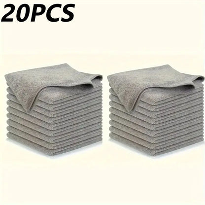 Thickened Microfiber Cleaning Cloths – Lint-Free Reusable Absorbent Towels for Car Windows and Household Cleaning
