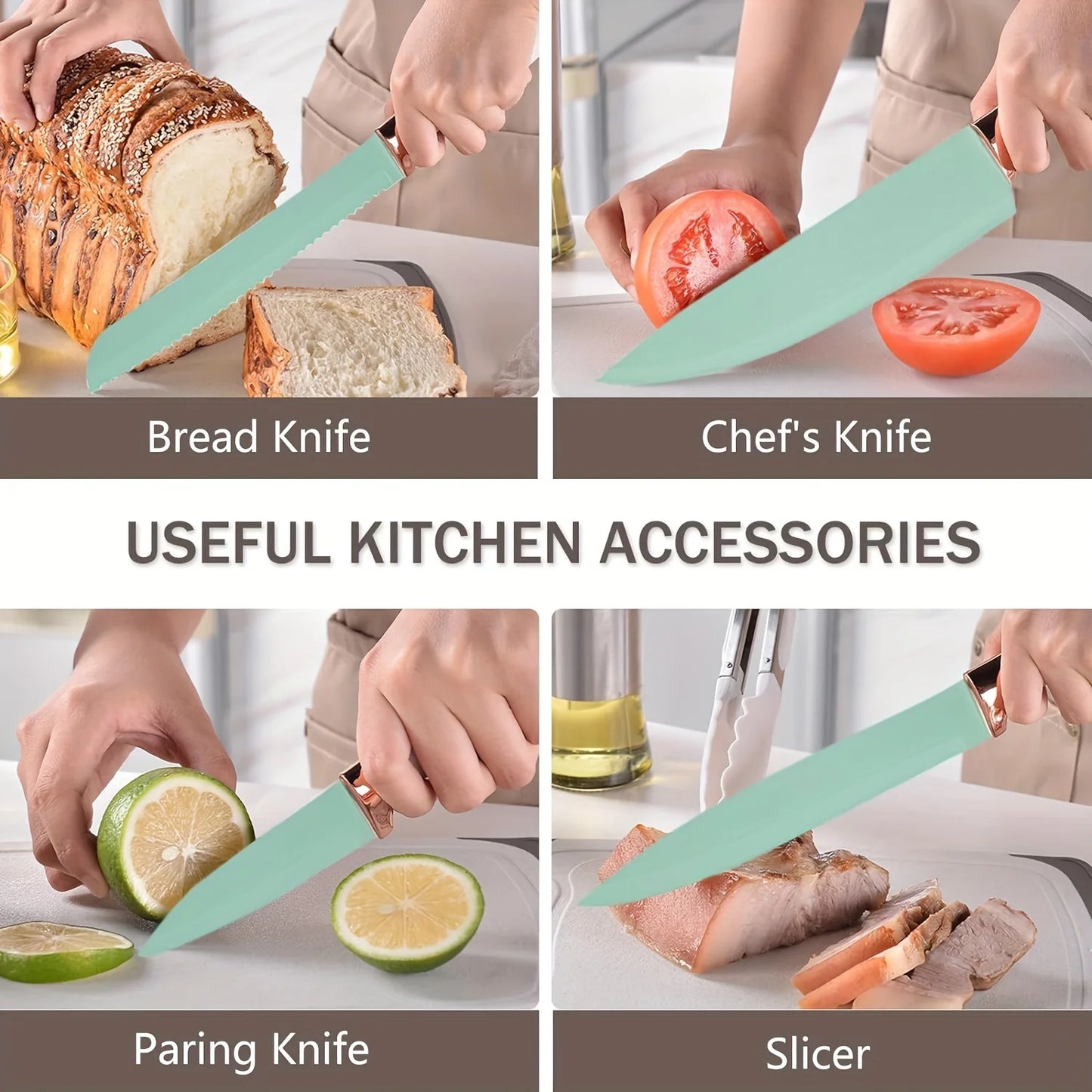 12-Piece Silicone Kitchen Utensil Set with Storage Block, Non-Scratch Cooking Tools & Spatulas