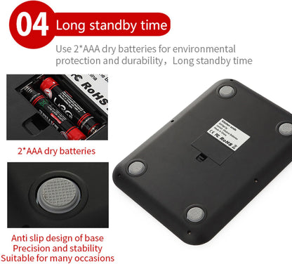 Kitchen Digital Scale – Smart Electronic Food and Coffee Scale with Stainless Steel Design for Cooking and Baking