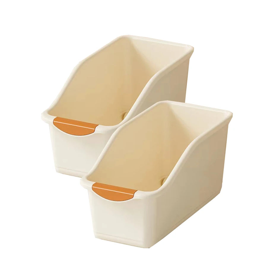 2/3PCS Plastic Under Sink Organizer with Wheels – Rolling Storage Bins for Kitchen Cabinet & Bottle Organization