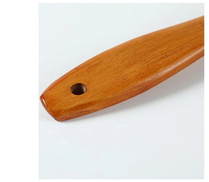 Bamboo Wood Spatula 39cm – Long Handle Wooden Cooking Spatula Safe for Non-Stick Pans