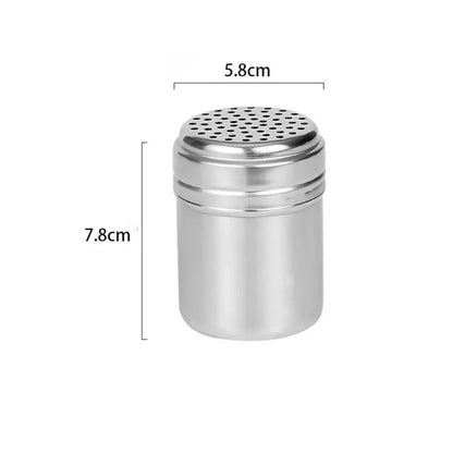 Multi-Purpose Stainless Steel Seasoning Jar – Salt Sugar Bottle with Rotating Cover Spice Pepper Shaker