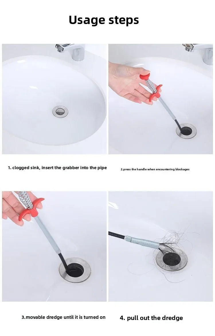 Sewage Pipe Cleaning Tool Drain Unclogger – Professional Pipe Plunger Drain Clog Remover for Clogged Toilets