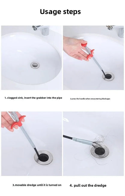 Sewage Pipe Cleaning Tool Drain Unclogger – Professional Pipe Plunger Drain Clog Remover for Clogged Toilets