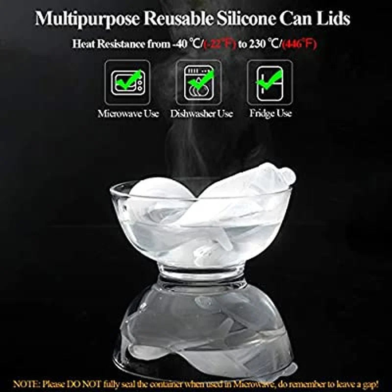 Small Silicone Stretch Lids 8 Pack – 2.5 Inch Reusable Stretch Covers for Cups, Cans, and Wide Mouth Mason Jars