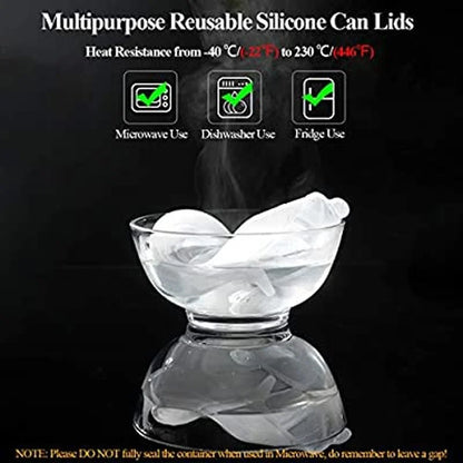 Small Silicone Stretch Lids 8 Pack – 2.5 Inch Reusable Stretch Covers for Cups, Cans, and Wide Mouth Mason Jars