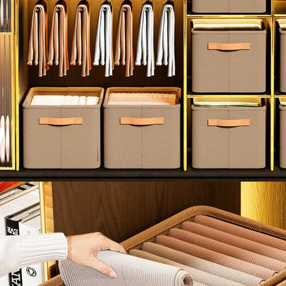 Thickened Foldable Clothes Storage Box – Versatile Closet & Drawer Organizer with Reinforced Handles