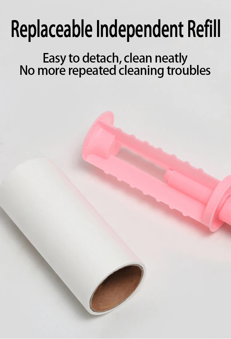 Lint Roller with Refills – Pet Hair Remover Brush for Clothes, Sofa, and Dust Cleaning