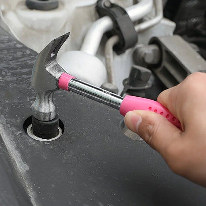 24-Piece Pink Tool Kit for Women, Mini Home Toolbox Set with Hammer, Pliers, Wrench and Screwdriver