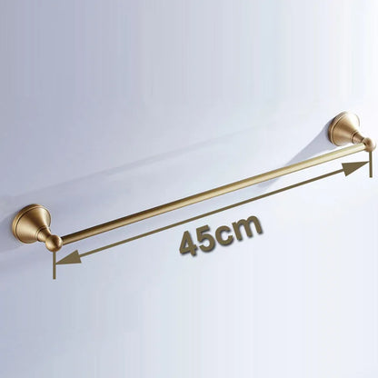 Luxury Solid Brass Bathroom Accessories Set, Antique Brass Towel Bar, Paper Holder, Towel Ring & Robe Hook