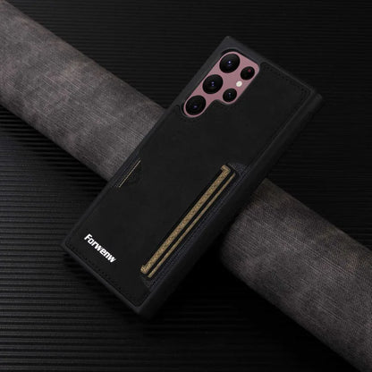 Retro Card Holder Phone Case for Samsung Galaxy S24 S25 Ultra S23 S21 FE S22 S20 S10 Plus Note 20 10 + Wallet PU Leather Cover