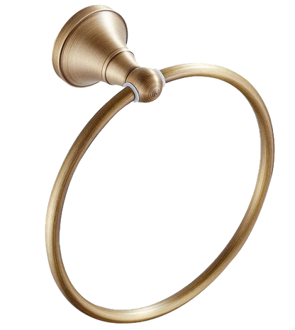 Luxury Solid Brass Bathroom Accessories Set, Antique Brass Towel Bar, Paper Holder, Towel Ring & Robe Hook