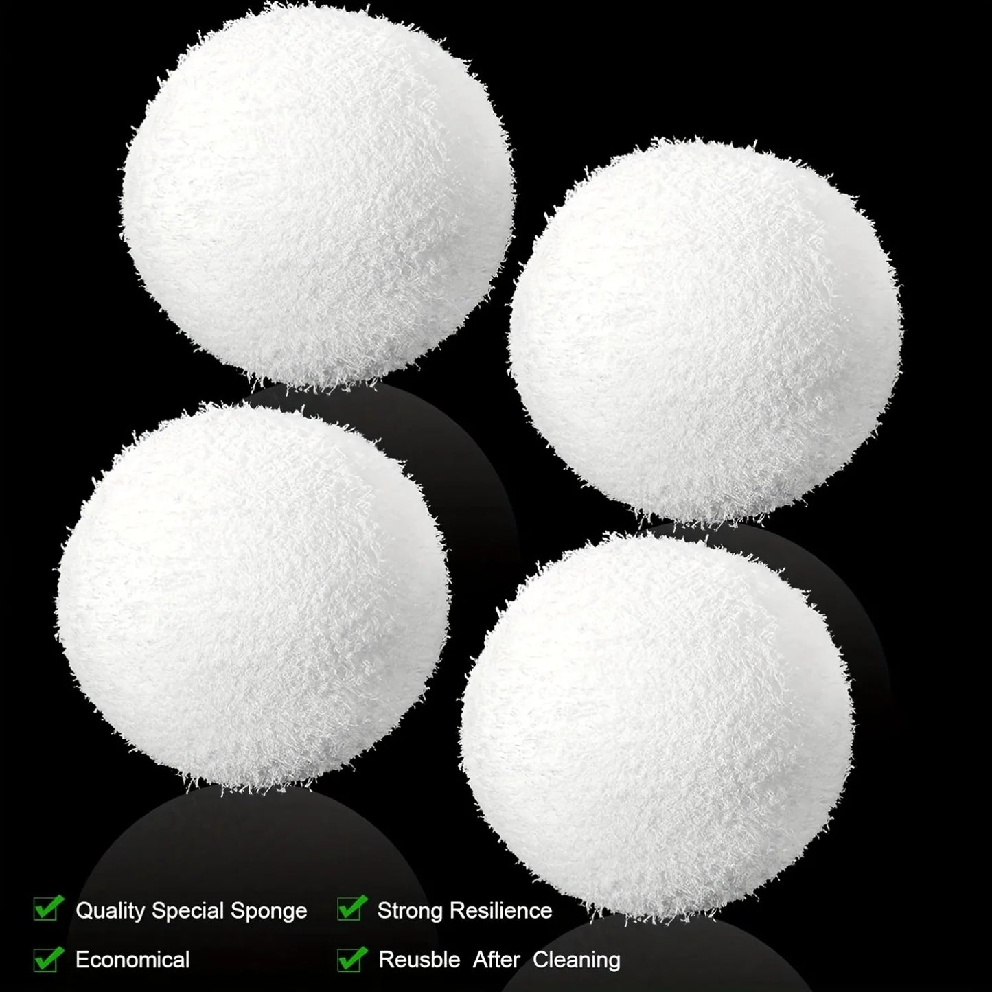 Reusable 3-Inch Oil Absorbing Sponge Cleaning Balls – Floating Pool Filters for Pools, Hot Tubs, and Spas