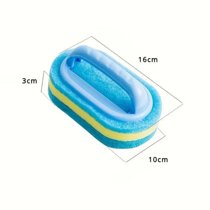 Cleaning Brush with Handle – Kitchen Sponge Wipe Thickened Bathroom Tile Cleaning Sponge Household Stain Removal Tool