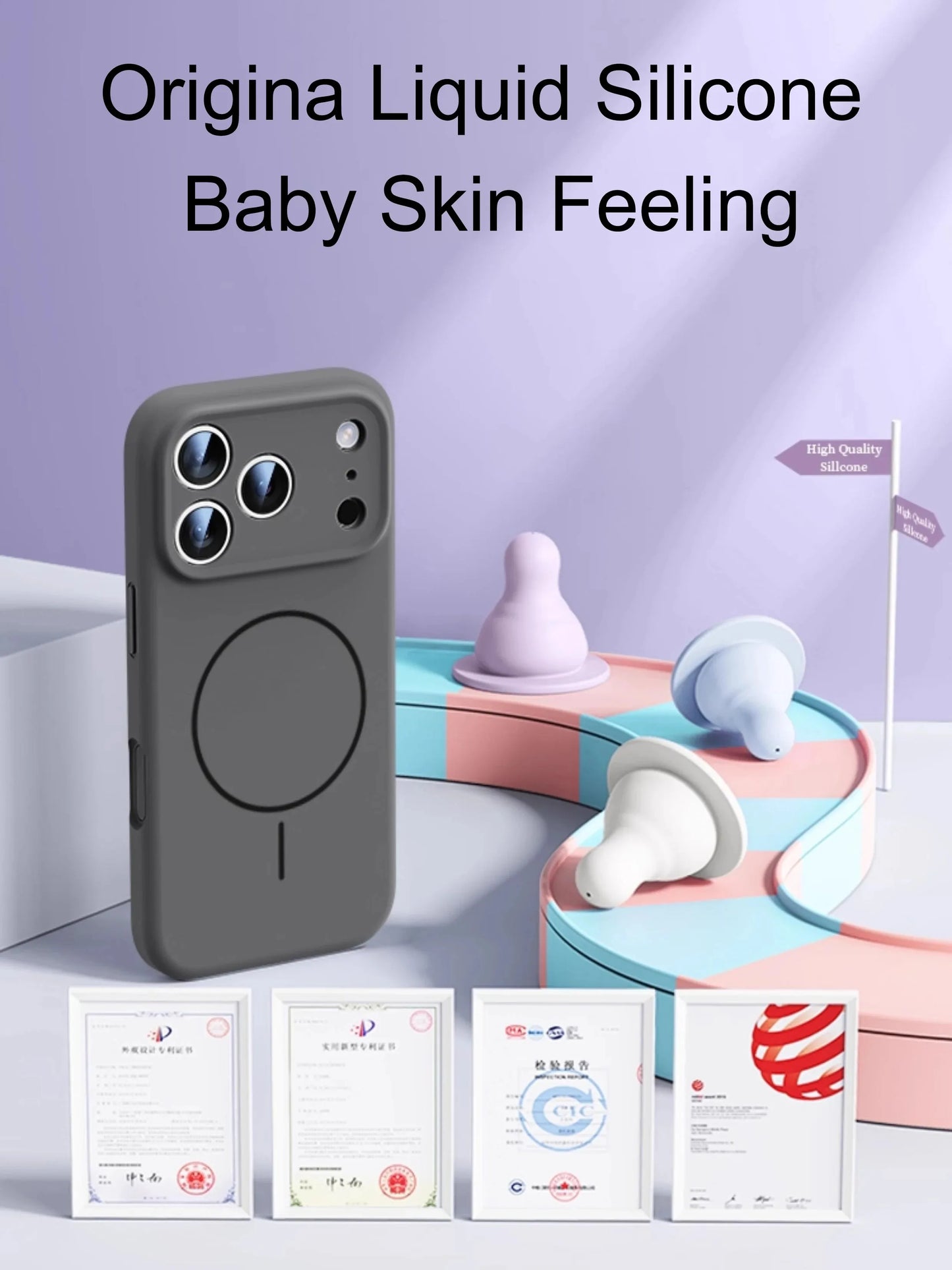 Magnetic Original Liquid Silicone For Magsafe Phone Case For iPhone 17 & 16 Series Skin Feel Soft Cover