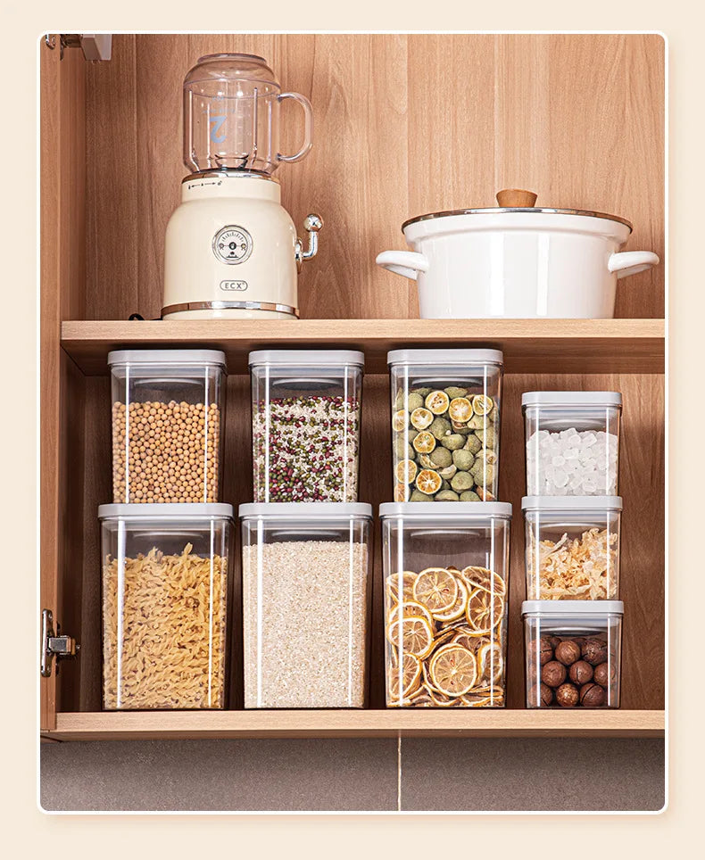 Airtight Pop Food Storage Containers, BPA-Free Stackable Pantry Storage Containers for Cereal, Snacks, Flour & Sugar