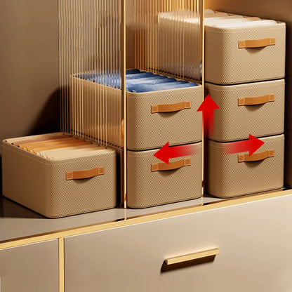 Thickened Foldable Clothes Storage Box – Versatile Closet & Drawer Organizer with Reinforced Handles
