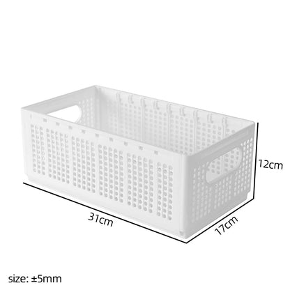 Foldable Storage Basket with Adjustable Dividers – Stackable Drawer Organizer for Bra, Underwear & Clothes