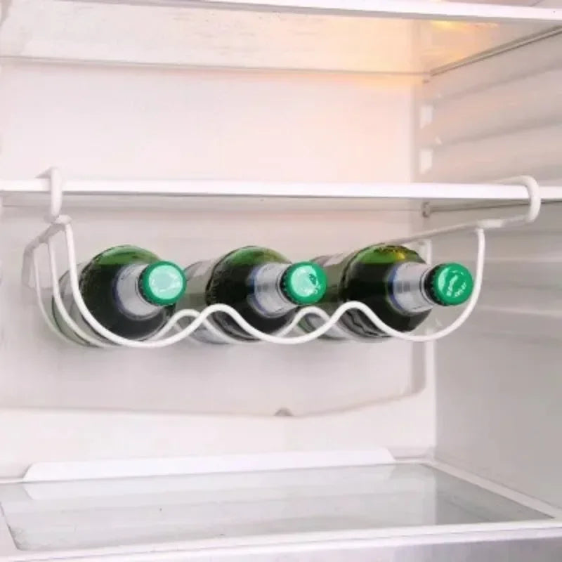 Refrigerator Beer & Wine Bottle Organizer Rack, Rolling Bottle Holder Shelf for Fridge Storage