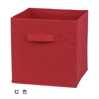 Non-Woven Fabric Storage Box, High-Quality Foldable Multi-Functional Lattice Organizer for Books & Home Storage