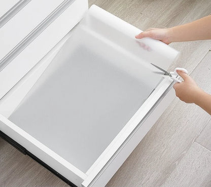 Drawer Mat Shelf Liner, Non-Slip Waterproof EVA Cabinet Liner, Non-Adhesive Oil-Proof Closet & Table Pad, Cut-to-Fit