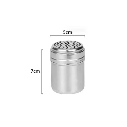Multi-Purpose Stainless Steel Seasoning Jar – Salt Sugar Bottle with Rotating Cover Spice Pepper Shaker
