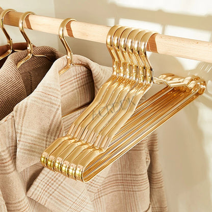Aluminum Alloy Clothes Hangers (5/10PCS) – Anti-Slip Coat Hangers for Drying & Wardrobe Space Saving