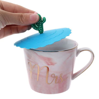 Cartoon Silicone Cup Cover 10cm – Cute Heat-Resistant Leak-Proof Sealed Lid Dustproof Suction Cup Tea Cover