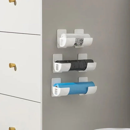 2/4PCS Wall Mounted Trash Bag Holder – Garbage Bag Storage Box & Plastic Film Dispenser for Kitchen