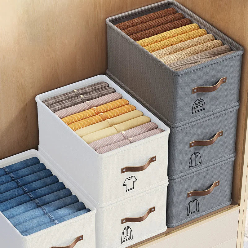Oxford Fabric Storage Basket – Uncovered Clothing & Toy Organizer Box for Bedroom & Cabinet