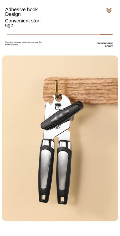 Professional Manual Can Opener – Multifunctional Stainless Steel Can and Bottle Opener Kitchen Gadget