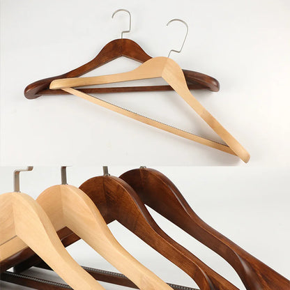 Wide Shoulder Wooden Clothes Hanger – Heavy-Duty Suit & Coat Hanger for Wardrobe Storage