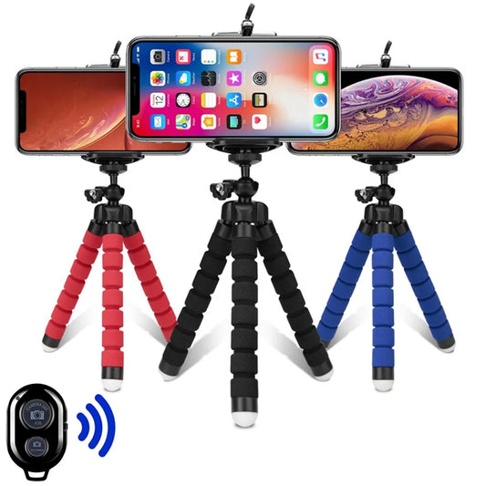Flexible Octopus Mini Tripod for Smartphone and Camera, Adjustable Phone Holder with 1/4-Inch Screw Mount, Portable Lightweight Stand for Photography and Video Recording
