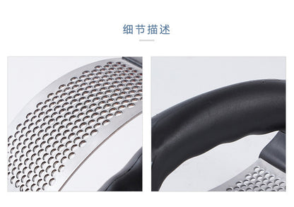 Stainless Steel Garlic Press Crusher – Manual Garlic Mincer & Chopping Tool for Kitchen