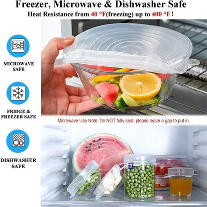 Silicone Stretch Lid – Reusable Food Cover Sealed Bowl Storage Kitchen Accessory